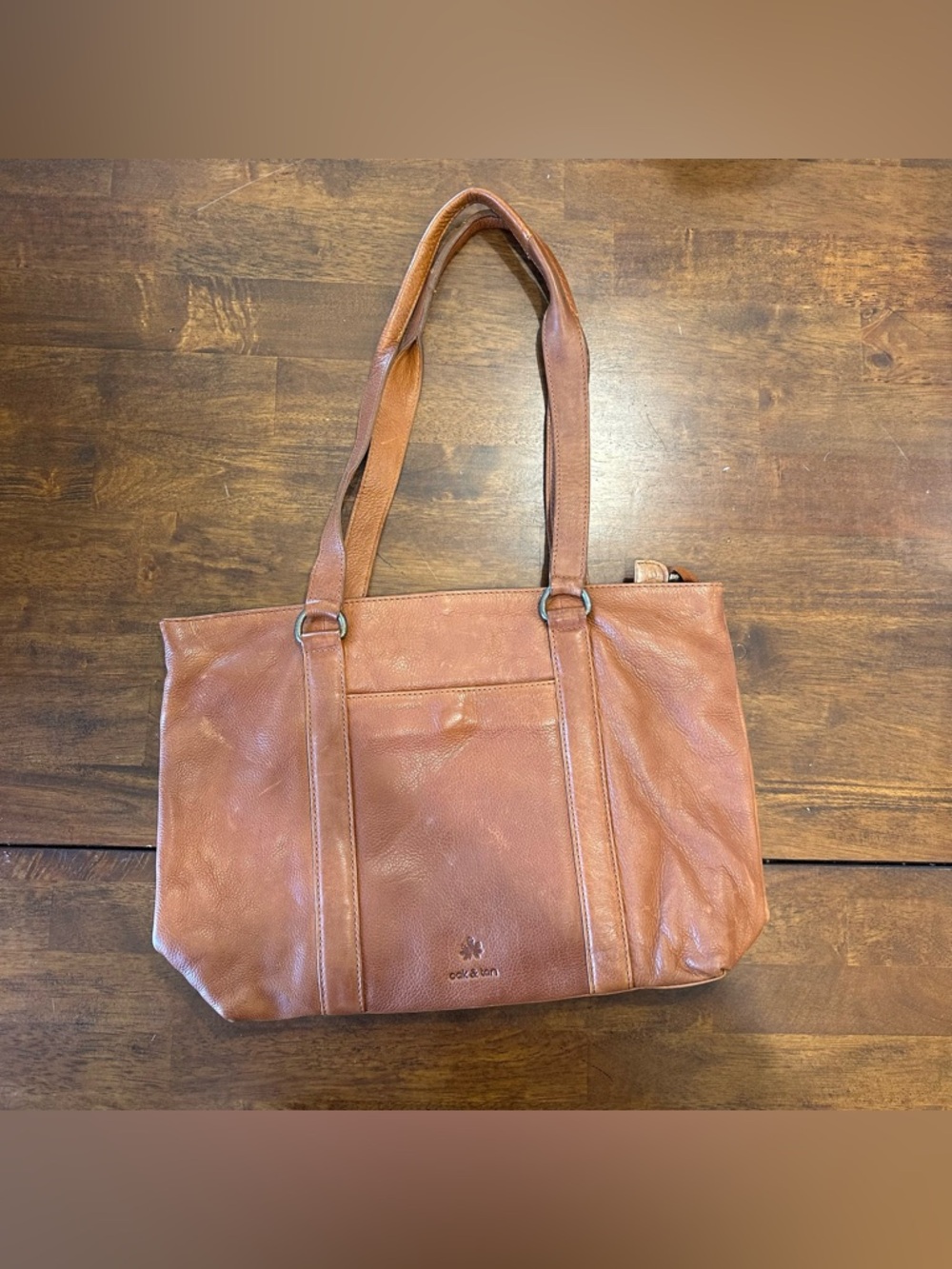 Oak & Tan Genuine Leather Briefcase